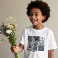 404 Error Solution Not Found kids Tech-style Robot Tee
