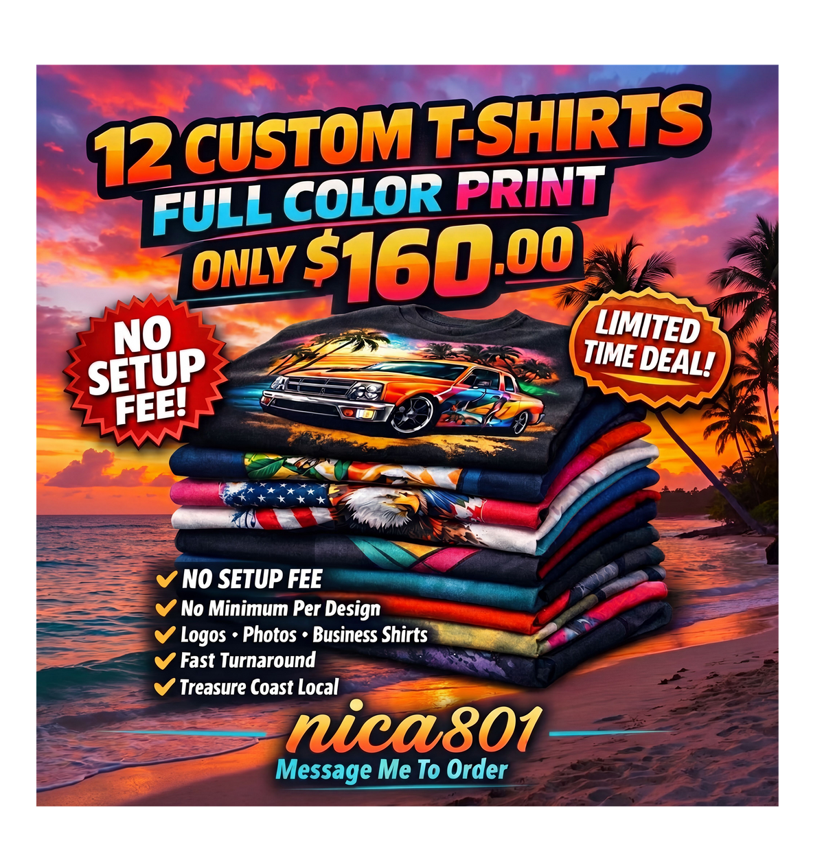 12 CUSTOM SHIRTS