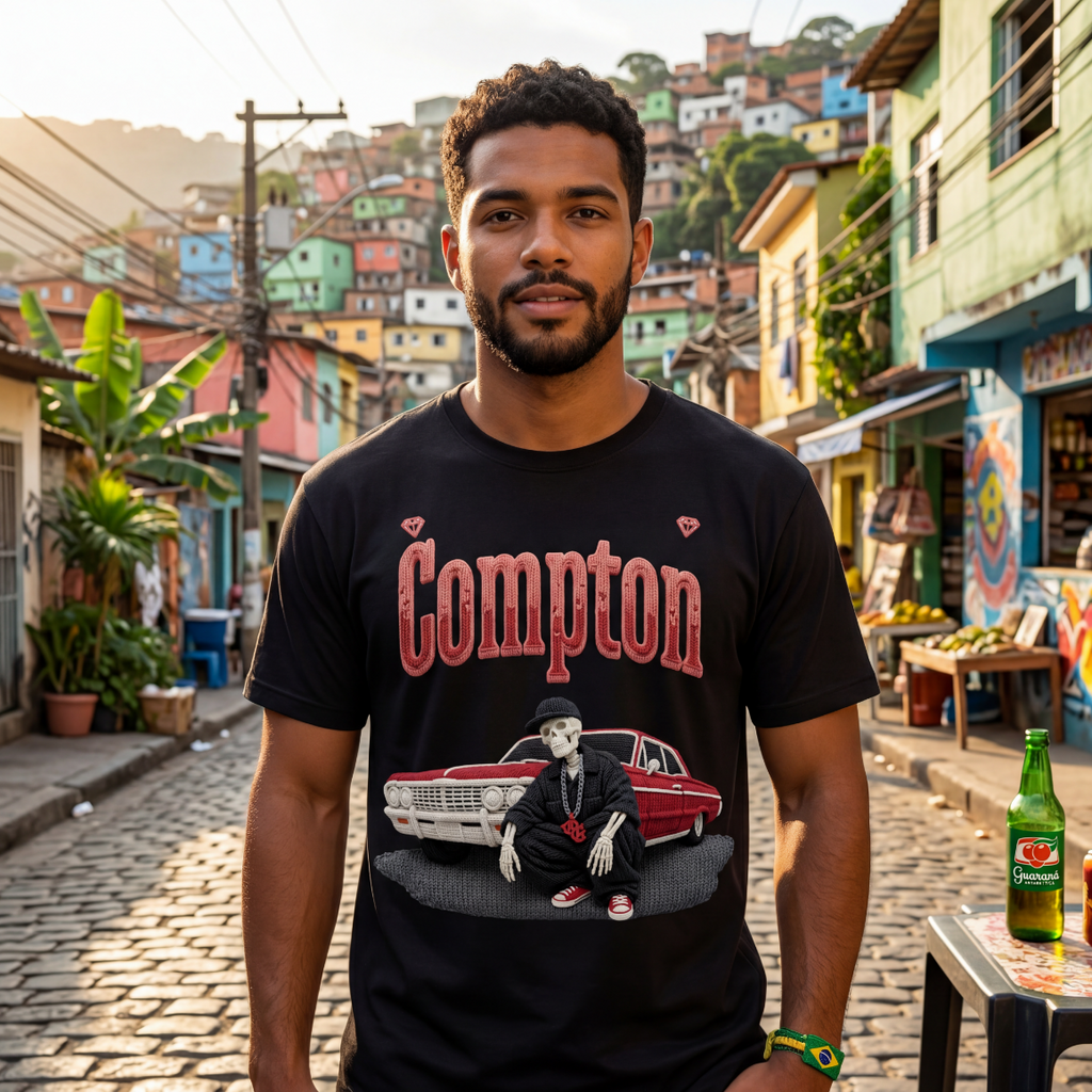 Compton Heritage Faux-stich 3D Graphic Tee