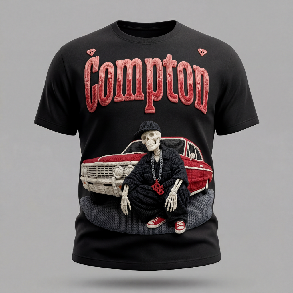 Compton Heritage Faux-stich 3D Graphic Tee